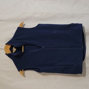 Woolrich blue fleece full zip high neck vest Women's small